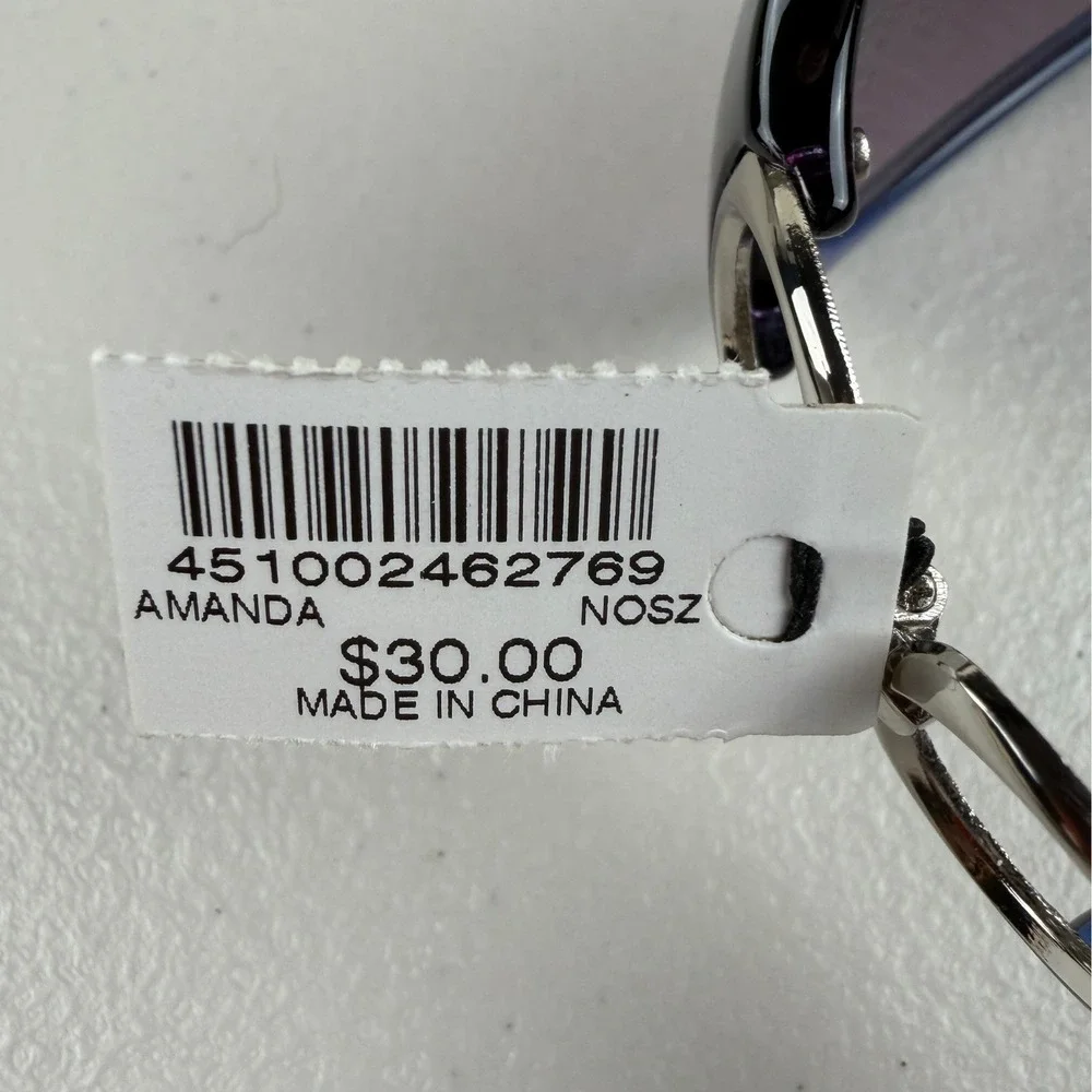 Chicos Amanda Sunglasses Blue Tortoise‎ Oversized UV Protection NWT
